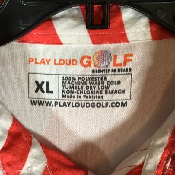 Play Loud Golf geometric print polo shirt men’s XL - Picture 3 of 3